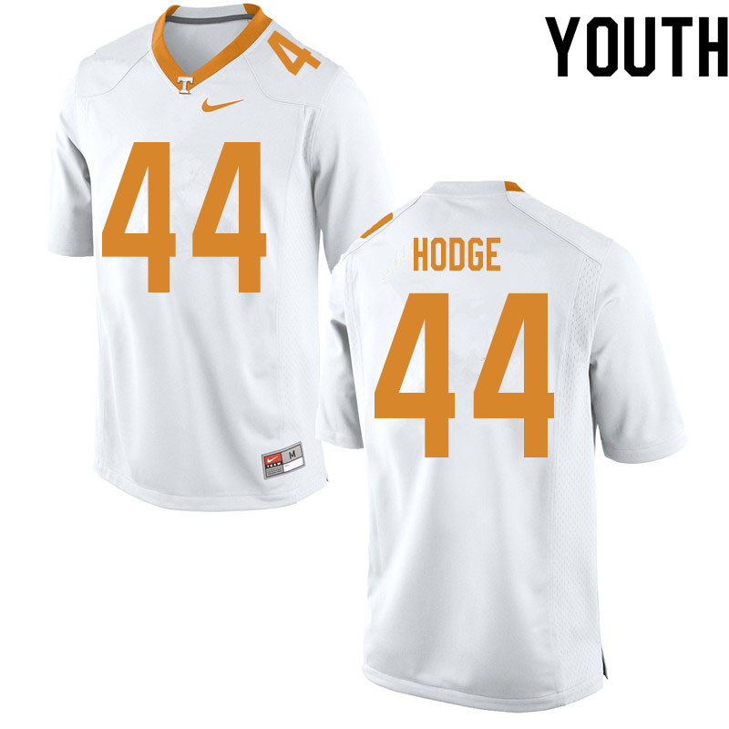 Youth #44 Tee Hodge Tennessee Volunteers College Football Jerseys Sale-White